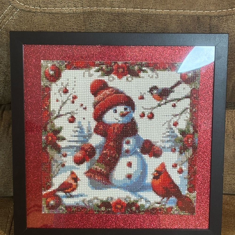Sparkling Snowman Holiday  Diamond art